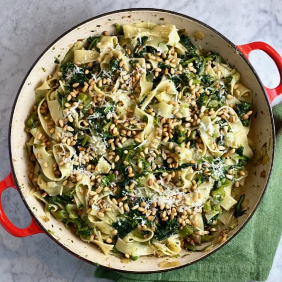 Broccoli Rabe Pappardelle - Recipe photo by thebrookcook.wordpress.com