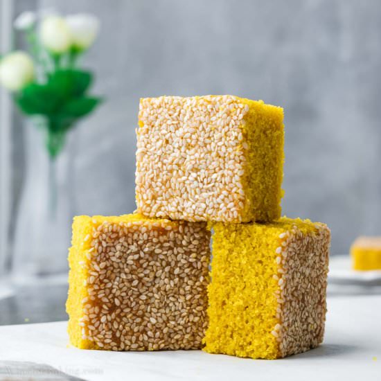 Sfouf (Lebanese Turmeric Cake) - Recipe photo by WheelOfBaking