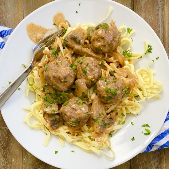 Meatball Stroganoff ~ Scratch Made! - Recipe photo by amycaseycooks