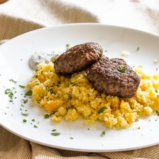 Spiced Lamb Patties & Coucous Apric - Recipe photo by GiangisKitchen
