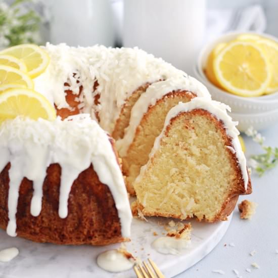 Lemon Pound Cake with Coconut Icing - Recipe photo by Ereese