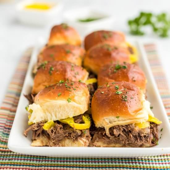 Mississippi Pot Roast Sliders - Recipe photo by amandascookin