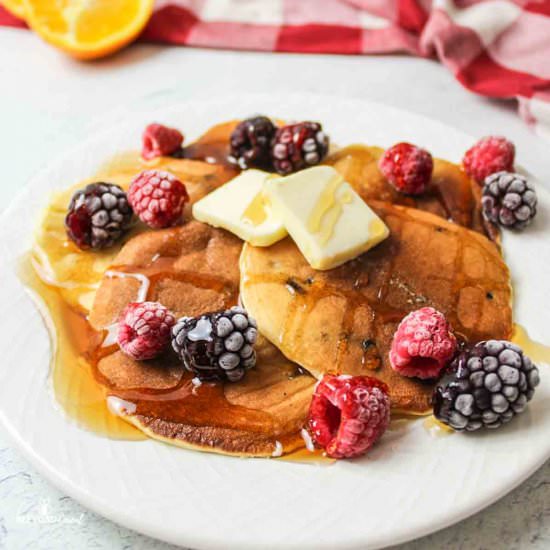 Muffin Mix Pancakes - Recipe photo by NicoleBeeyondCereal