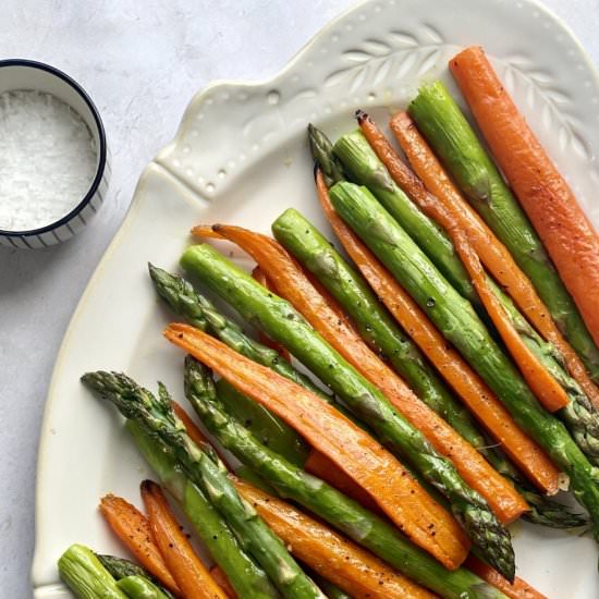 Roasted Asparagus and Carrots - Recipe photo by jonnakeohane