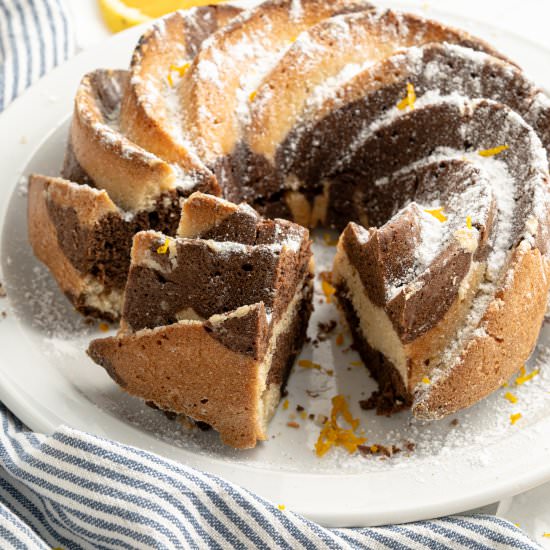 Vegan Chocolate Orange Marble Cake - Recipe photo by cuisineandtravel