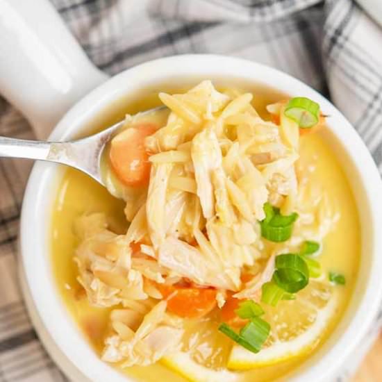 Lemon Chicken Orzo Soup- Avgolemono - Recipe photo by cuisineandtravel