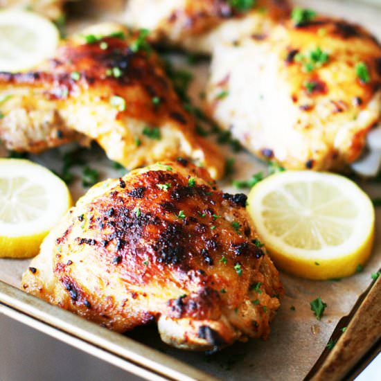 Baked Chicken Thighs - Recipe photo by cheap-recipe-blog
