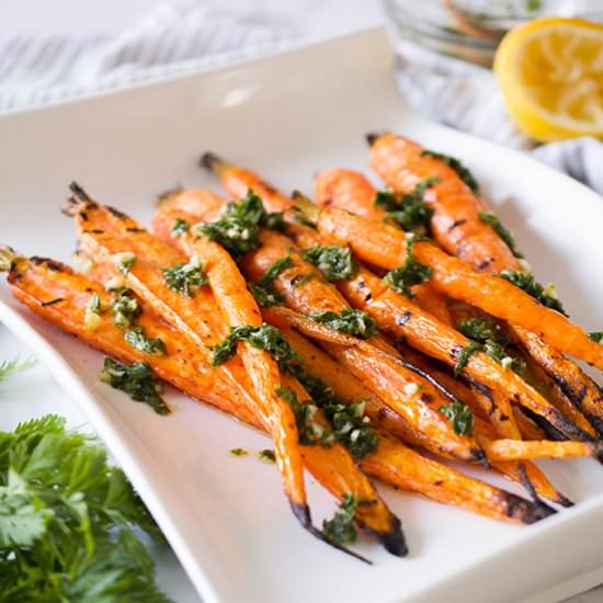 Grilled Carrots + Persillade - Recipe photo by sipandsanity
