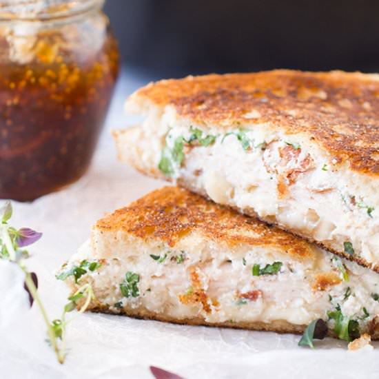 Ricotta + Fig Grilled Cheese - Recipe photo by sipandsanity