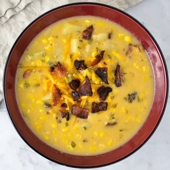 Potato Bacon and Corn Chowder - Recipe photo by atasteofmadness