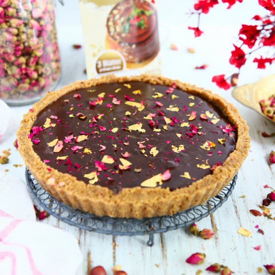 No Bake Chocolate Tart with Edible - Recipe photo by angiesrecipes