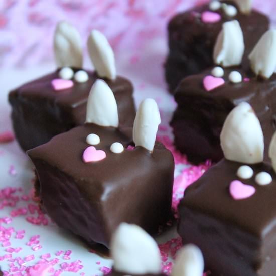 Chocolate Dipped Easter Brownies - Recipe photo by Red Wine Dragons