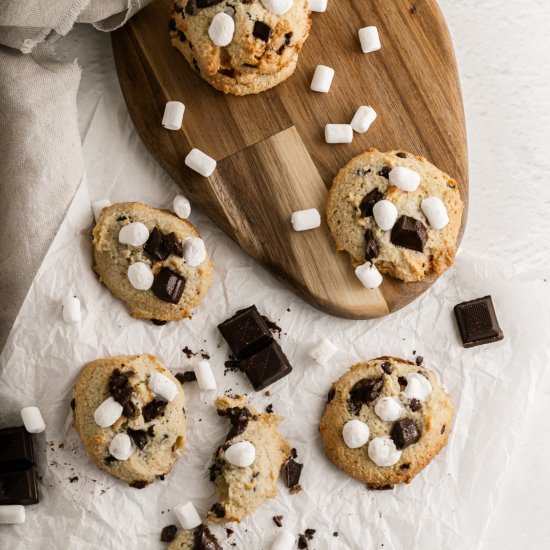S'mores Cookies (gluten free) - Recipe photo by cuisineandtravel