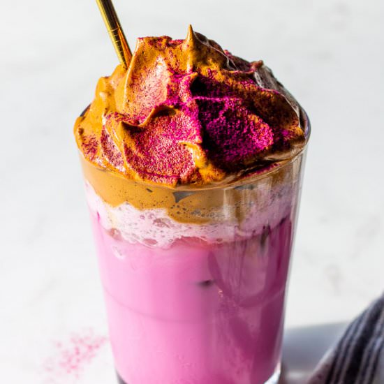 Dragon Fruit Whipped Coffee - Recipe photo by LifesLittleSweets