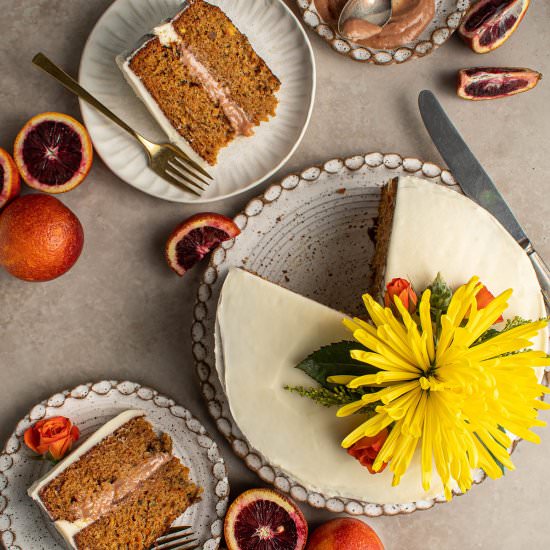 Carrot cake with blood orange curd - Recipe photo by cherryonmysundae