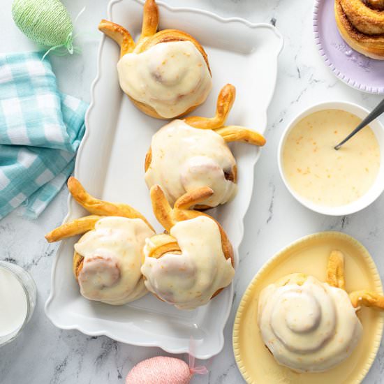 Orange Cinnamon Bunny Rolls - Recipe photo by Lemon blossoms