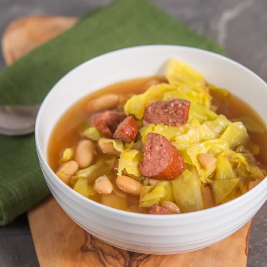 Kielbasa and Cabbage Easter Soup - Recipe photo by cuisineandtravel