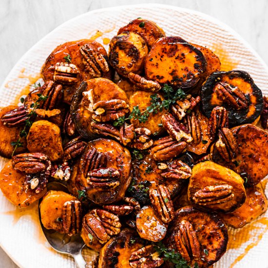 Hot Honey Sweet Potatoes - Recipe photo by The Endless Meal