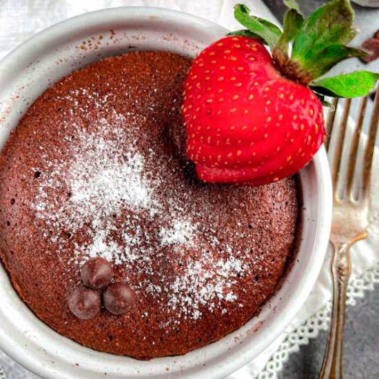 Easy Keto Chocolate Mug Cake - Recipe photo by Rad Foodie