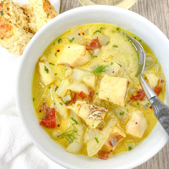 Easy Keto Fish Stew with Fennel - Recipe photo by Rad Foodie