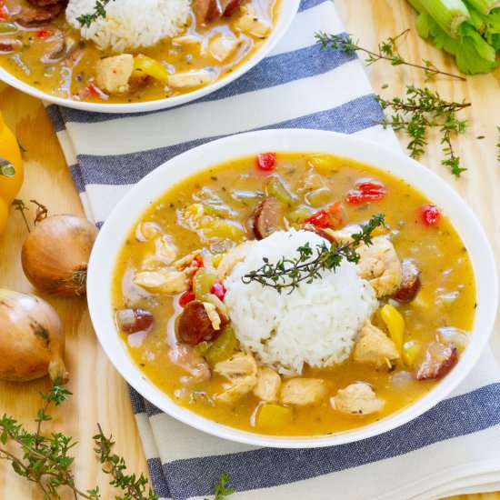 Chicken and sausage gumbo - Recipe photo by mecooks.com
