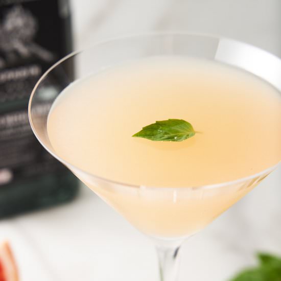 Grapefruit Basil Mezcalini - Recipe photo by brokebankvegan