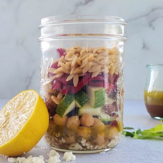 Salad in a Jar - Recipe photo by AmysNutritionKitchen