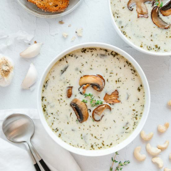 Vegan Cream of Mushroom Soup - Recipe photo by eatingbyelaine