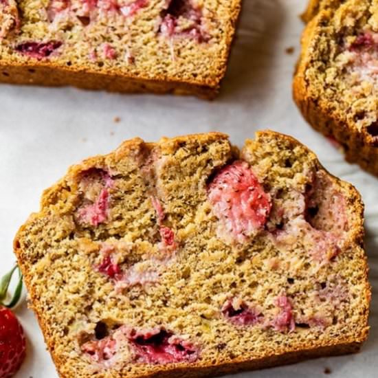 Roasted Strawberry Banana Bread - Recipe photo by Skinnytaste