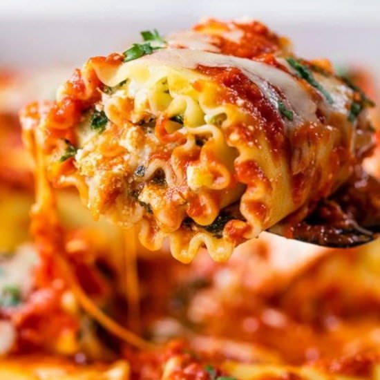 Spinach Artichoke Lasagna Roll-Ups - Recipe photo by Skinnytaste