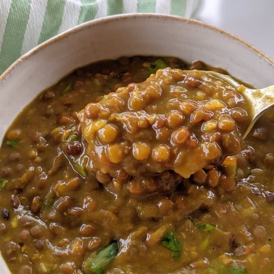 Whole red lentils/Sabut masoor daal - Recipe photo by vegbyswati