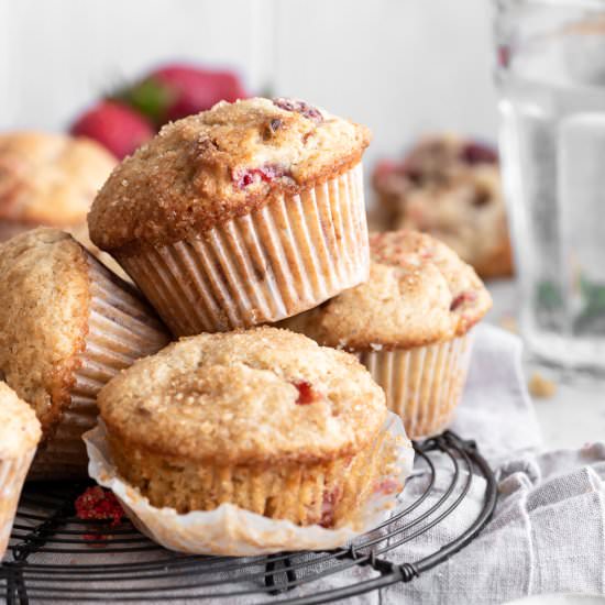 strawberry muffins - Recipe photo by withspice