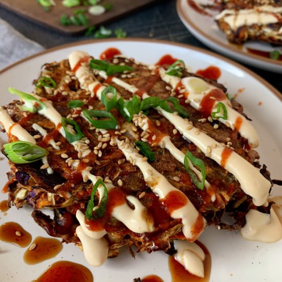 Baked Vegan Okonomiyaki - Recipe photo by samcookskindness
