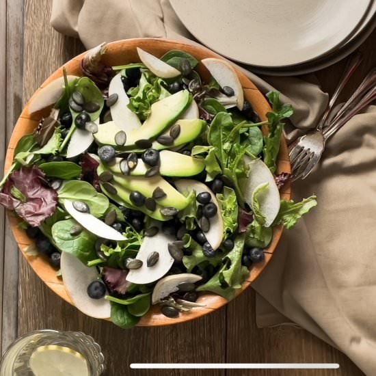 AVOCADO APPLE PEAR SALAD –Vegan/GF - Recipe photo by The Allergen Free Kitchen