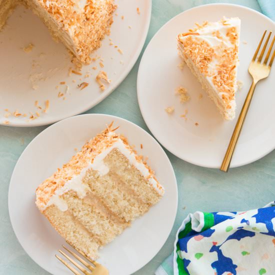 Toasted Coconut Cake - Recipe photo by senseandedibility