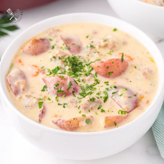 Creamy Sausage Potato Soup - Recipe photo by emilyenchanted