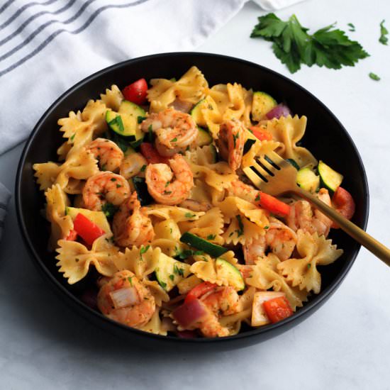 Shrimp and Vegetable Pasta - Recipe photo by My Life After Dairy