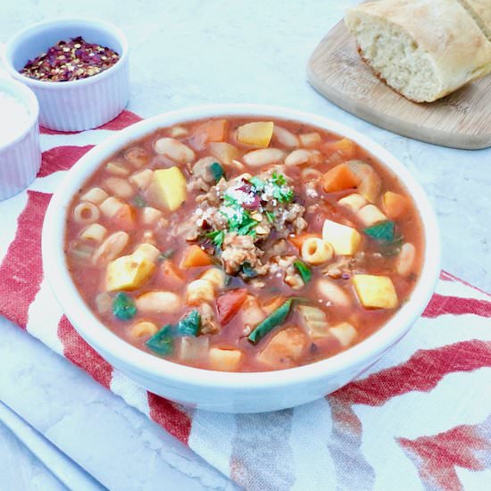 Sausage Minestrone - Recipe photo by anothertablespoon