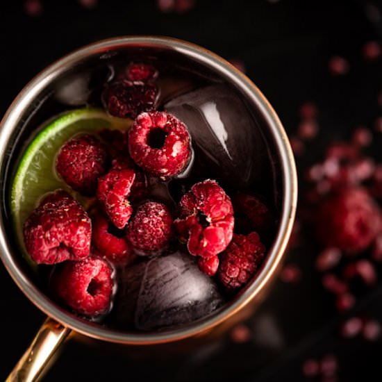 Raspberry Moscow Mule - Recipe photo by The Littlest Crumb