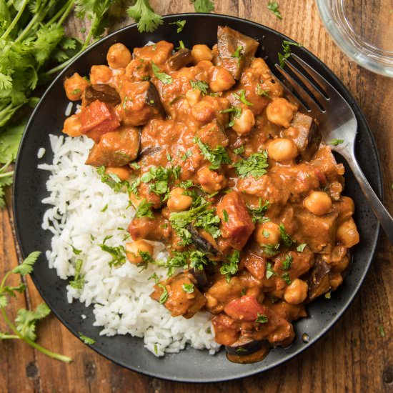 Coconut Eggplant Curry - Recipe photo by Connoisseurus Veg