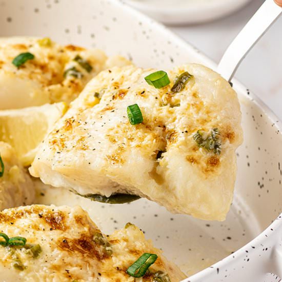 Creamy Baked Halibut - Recipe photo by bellyfull