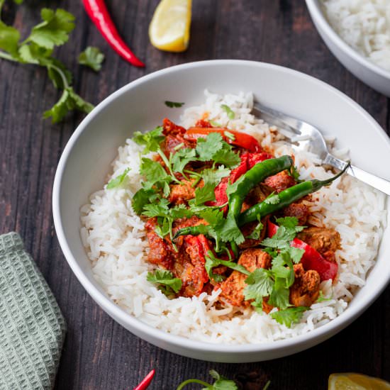 Pressure Cooker Chicken Curry - Recipe photo by Searchingforspice