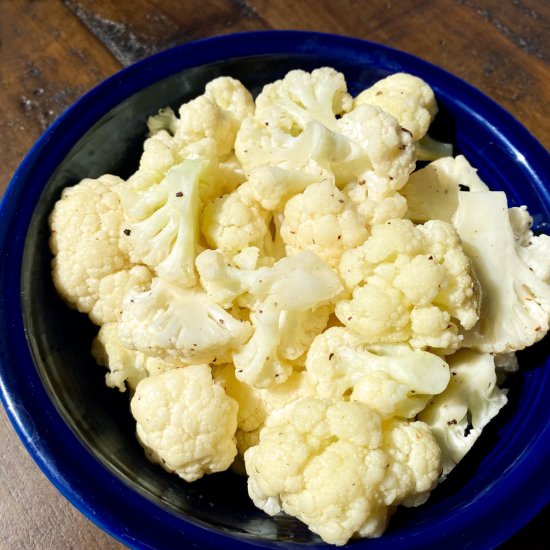 Microwave Cauliflower - Recipe photo by Flipped-Out Food