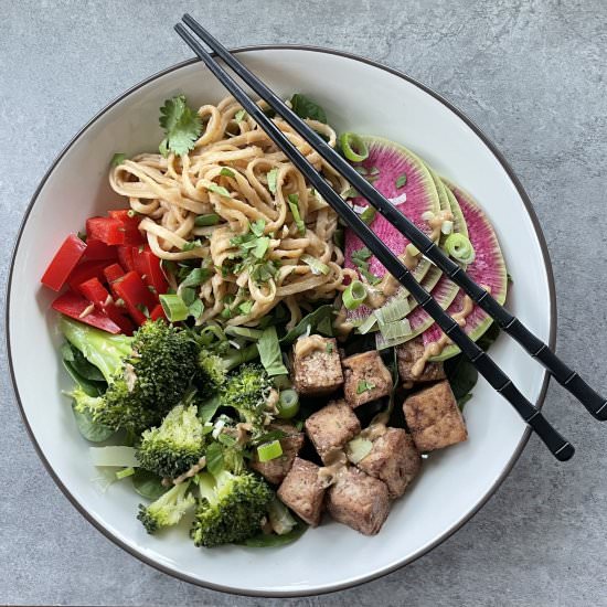 Swimming Rama Tofu Bowl - Recipe photo by uglyducklingbakery