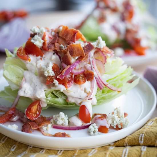 Classic Wedge Salad - Recipe photo by hangryeconomist