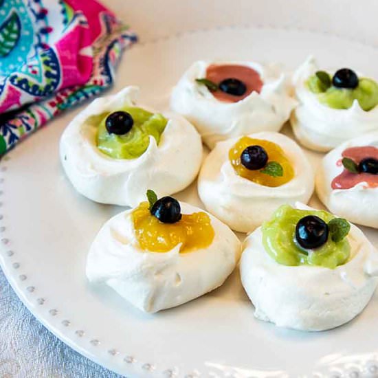 Meringue Nests with Fruit Curd - Recipe photo by iwilkerson