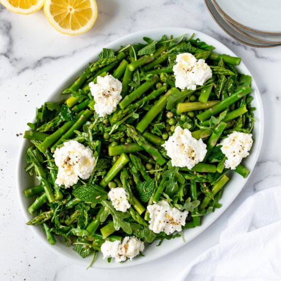 Spring Pea and Asparagus Salad - Recipe photo by freshapron