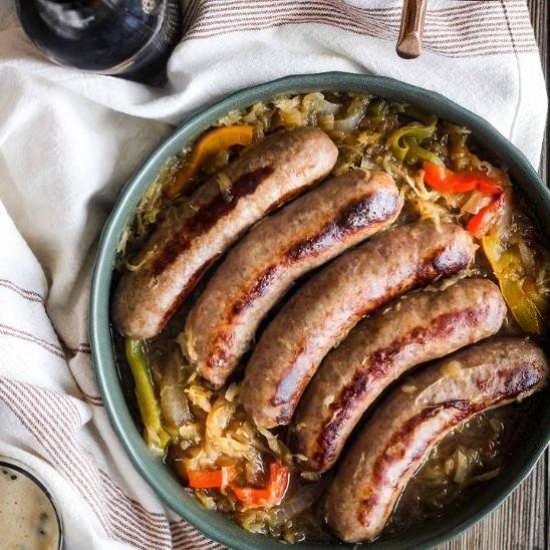 Instant Pot Brats w/ Sauerkraut - Recipe photo by taoofspice