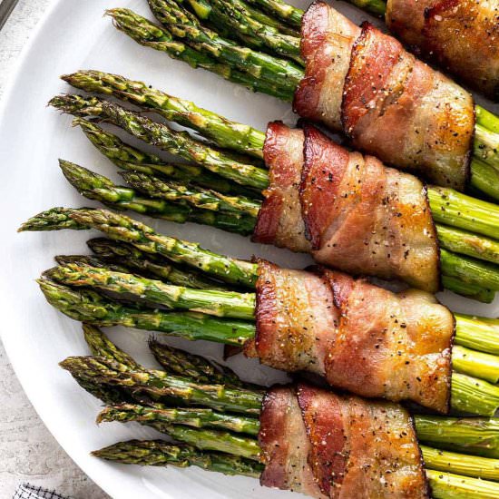 Bacon Wrapped Asparagus - Recipe photo by Jessica Gavin