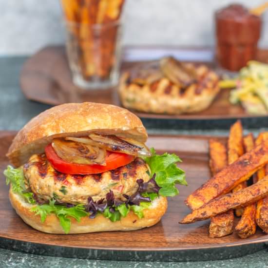 Homemade Chicken & Veggie Burgers - Recipe photo by a zest for life